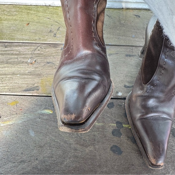 MaxMara Chocolate Suede Boots - Picture 12 of 14